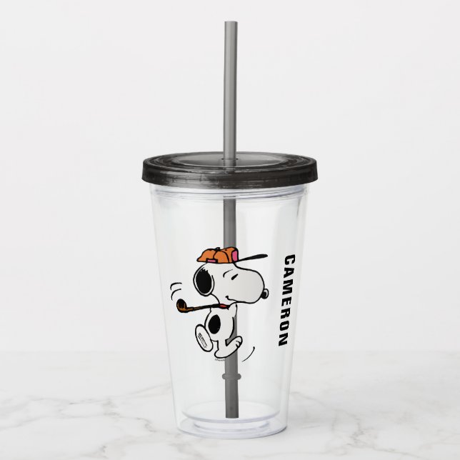 Verre En Acrylique cacahuètes | Snoopy Golf Swing (Devant)