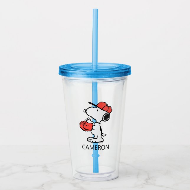 Verre En Acrylique cacahuètes | Snoopy Making the Catch (Devant)