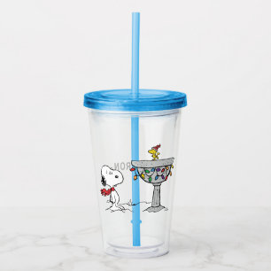 Verre En Acrylique cacahuètes   Snoopy & Woodstock Froid Birdbath