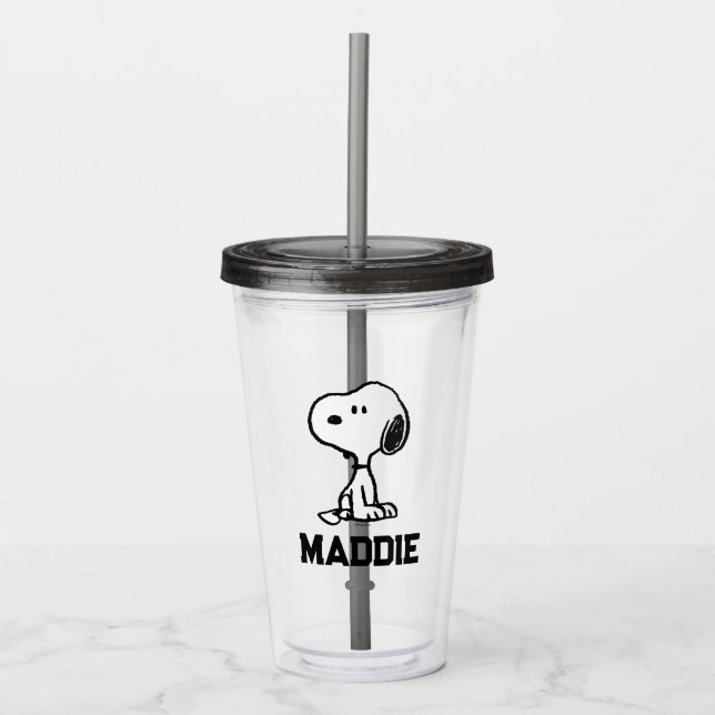 Verre En Acrylique cacahuètes | Tournages de snoopy (Devant)