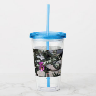 Verre En Acrylique Cactus Challa en fleurs