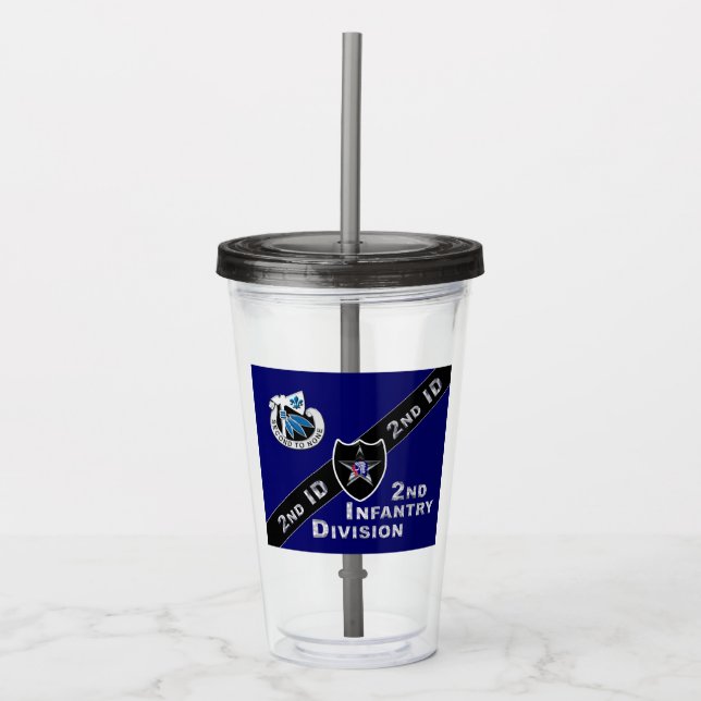 Verre En Acrylique Cadeau de la 2e division d'infanterie (Devant)