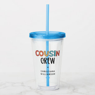 Verre En Acrylique Cadeau personnalisé de cousins jumelés Cousins