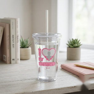 Verre En Acrylique Cadeau personnalisé J'aime mon petit ami – Ajouter