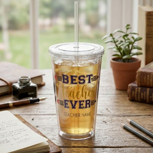 Verre En Acrylique Cadeau personnalisé Meilleur Enseignant - Cadeau P