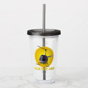 Verre En Acrylique Cadeaux Personnalisés Hélicoptère Mixeur Hélicoptè