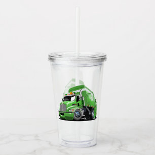 Verre En Acrylique Camion à ordures de dessin