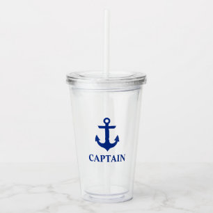 Verre En Acrylique Capitaine nautique d'Ancre
