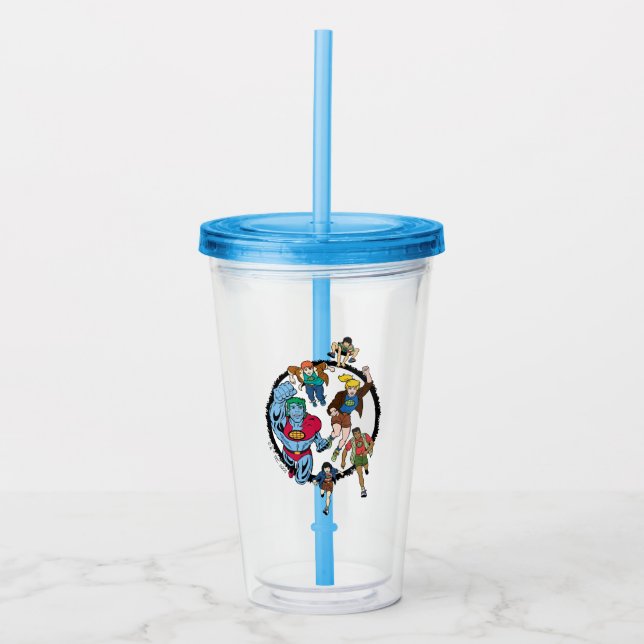 Verre En Acrylique Captain Planet et les Planétètres Cercle Graphic (Devant)