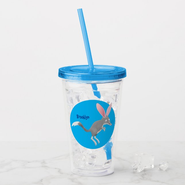 Verre En Acrylique Caricature de bilby australien très heureuse (Devant glace)