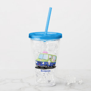 Verre En Acrylique Caricature de camion de glace joli