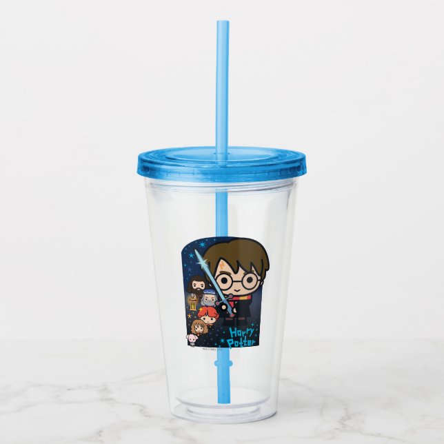 Verre En Acrylique Caricature Harry Potter Chambre des secrets Graphi (Devant)