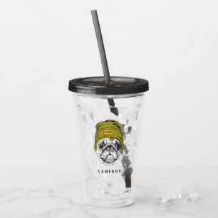 Verre En Acrylique Carlin Hipster C'est Cool Ajouter Votre Nom