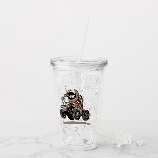 Verre En Acrylique Cartoon Buggy (Dos glace)