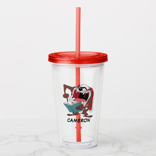 Verre En Acrylique Chantez des chants TAZ™ pour Noël (Devant)