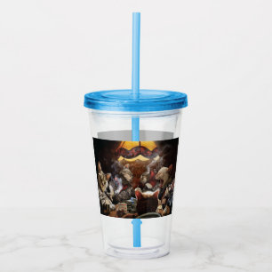 Verre En Acrylique Chats jouant au poker