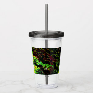Verre En Acrylique Chauves-souris en vol Neon
