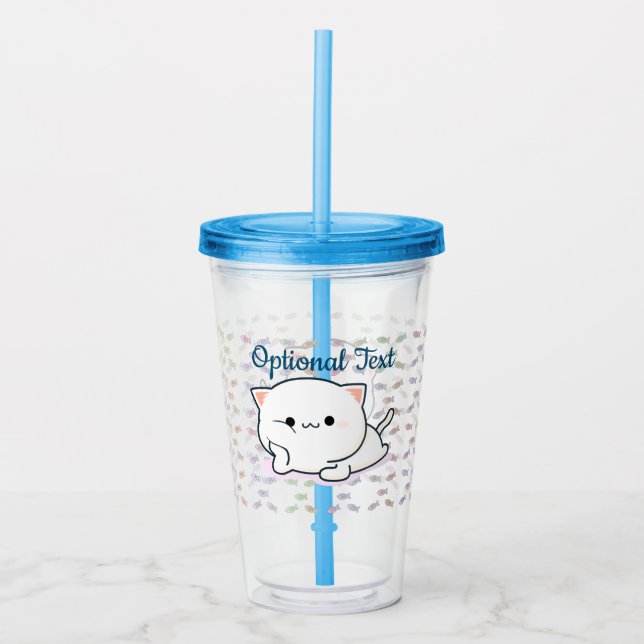 Verre En Acrylique Cheeky Kawaii Style Kitten (Devant)