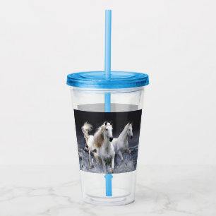 Verre En Acrylique Chevaux à lancer l'oreiller