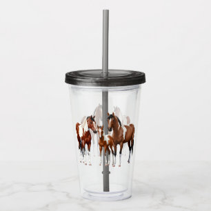 Verre En Acrylique Chevaux du quartier de Peinture de Baie Pinto