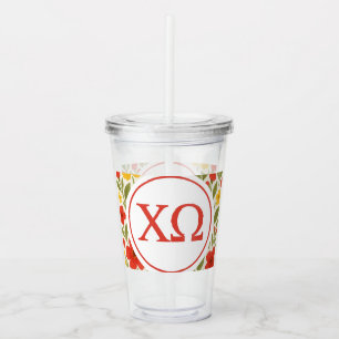 Verre En Acrylique Chi Omega