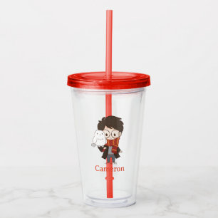 Verre En Acrylique Chibi HARRY POTTER™ & Hedwig