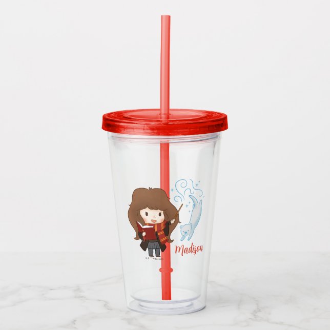 Verre En Acrylique Chibi Hermione Granger Patronus (Devant)