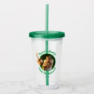 Verre En Acrylique Chipmunk Mangant Marshmallow