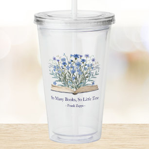 Verre En Acrylique Citation personnalisée Fleurs bleues qui poussent