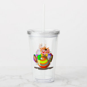 Verre En Acrylique Clown fou heureux