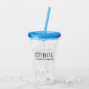Verre En Acrylique Cobol est ma langue d'amour.b