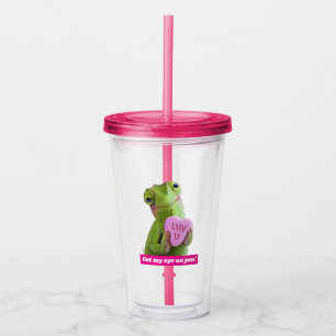 Verre En Acrylique Cœur de Caméléon (Amour toi)