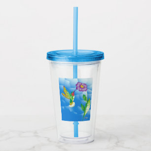 Verre En Acrylique Colibri : stylisé