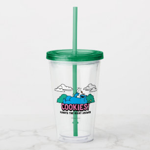 Verre En Acrylique Cookie Monster Les cookies sont toujours la bonn