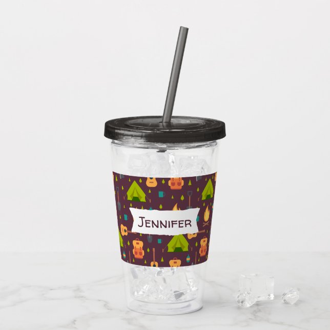 Verre En Acrylique Cool Camping Motif Outdoorsdesign (Dos glace)