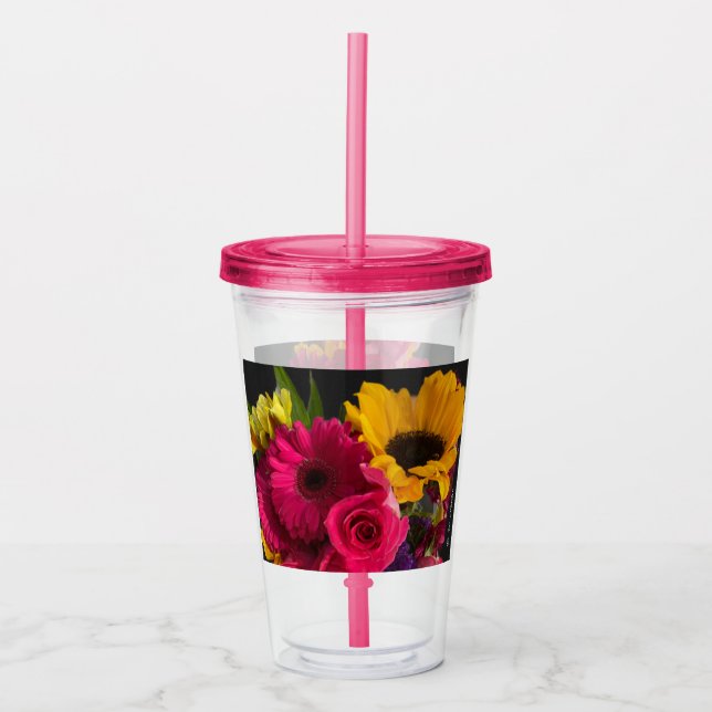Verre En Acrylique Coupe de fleurs (Devant)