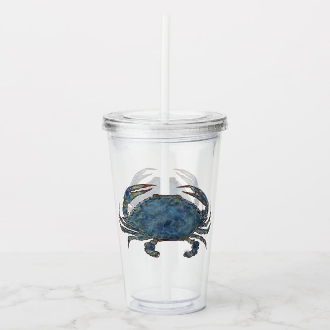 Verre En Acrylique Crabes - bleu vrai (Devant)