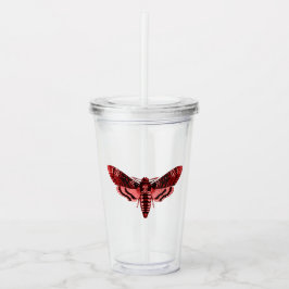 Verre En Acrylique Crimson Red Moth