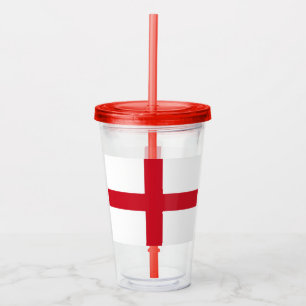 Verre En Acrylique Croix de St George ~ Drapeau d'Angleterre