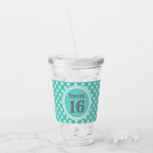 Verre En Acrylique Culbuteur acrylique moderne turquoise de sweet
