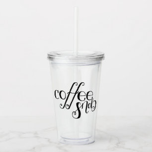 Verre En Acrylique Culbuteur isolé par snob de café
