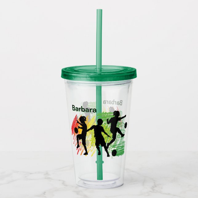 Verre En Acrylique Custom Kids Soccer (Devant)