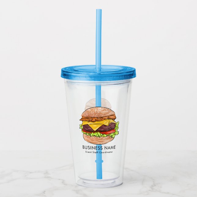 Verre En Acrylique Custom Logo hamburger (Devant)