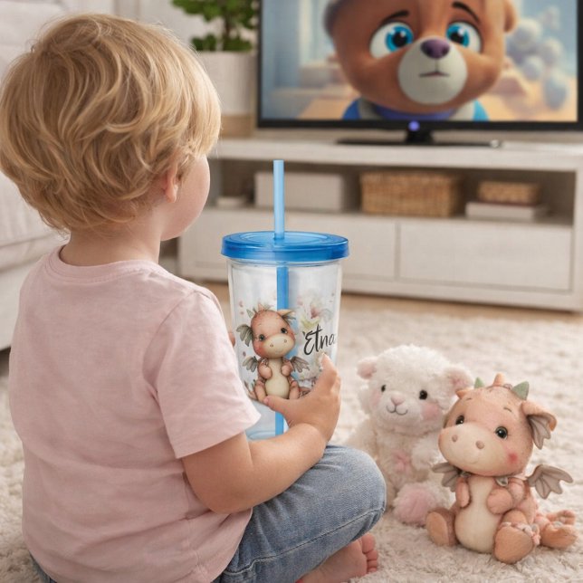 Verre En Acrylique Cute Dragon with Forest Accents (Créateur téléchargé)