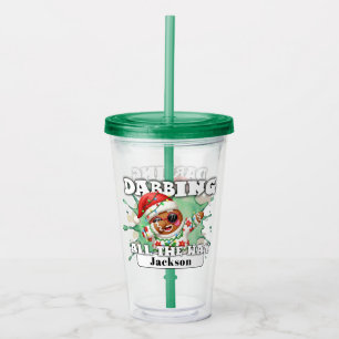 Verre En Acrylique Dabbing All Way Funny Gingerbread Noël