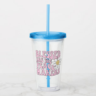 Verre En Acrylique Daisy et les artisans de la paix Slogan
