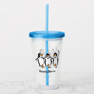 Verre En Acrylique Dancing Penguins Design Tumbler Acrylique