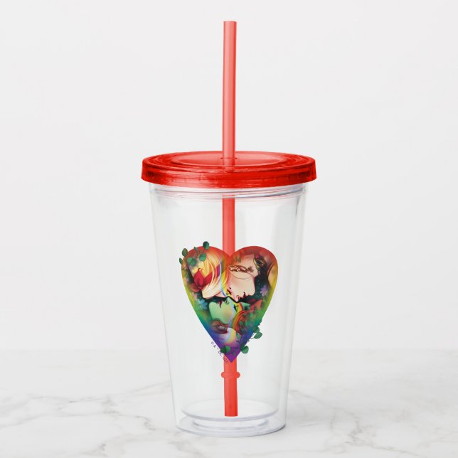 Verre En Acrylique DC Pride Harley Quinn & Poison Ivy Comic Cover (Devant)
