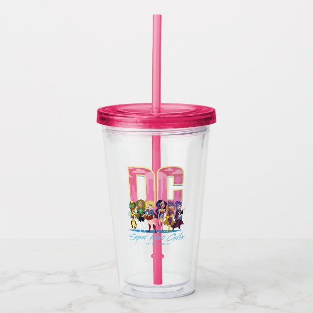 Verre En Acrylique DC Super Hero Girls Lineup (Devant)