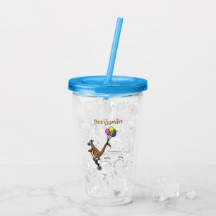 Verre En Acrylique Dessin d'humour australien kangourou